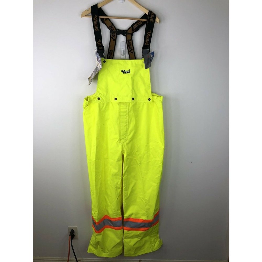 New Viking Journeyman 300D Overalls Bib Pants Hi-Viz Waterproof XXL Yellow
